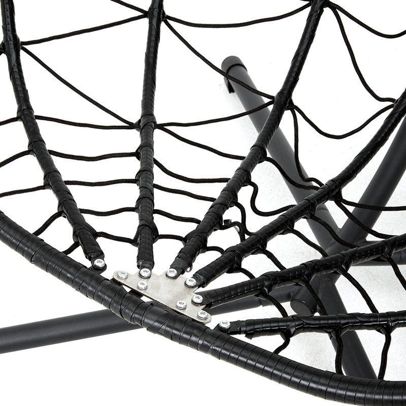 Black Hanging Chair with Stand and Cushion