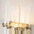 Brynie 4-Light Brass Glass Rod Wall Sconce