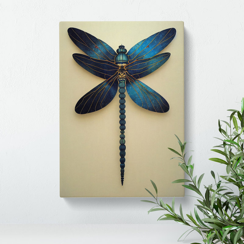 Distinguished Dragonfly - Wrapped Canvas, 50cm H x 35cm W x 3cm D