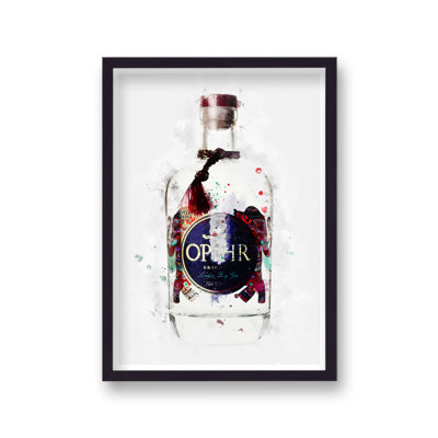 Gin Graphic Splash Ophir Inspired by Vouvart - Single Picture Frame Print