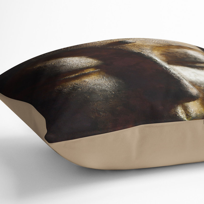 Square Throw Cushion, 40cm H x 40cm W x 15cm D, Stone