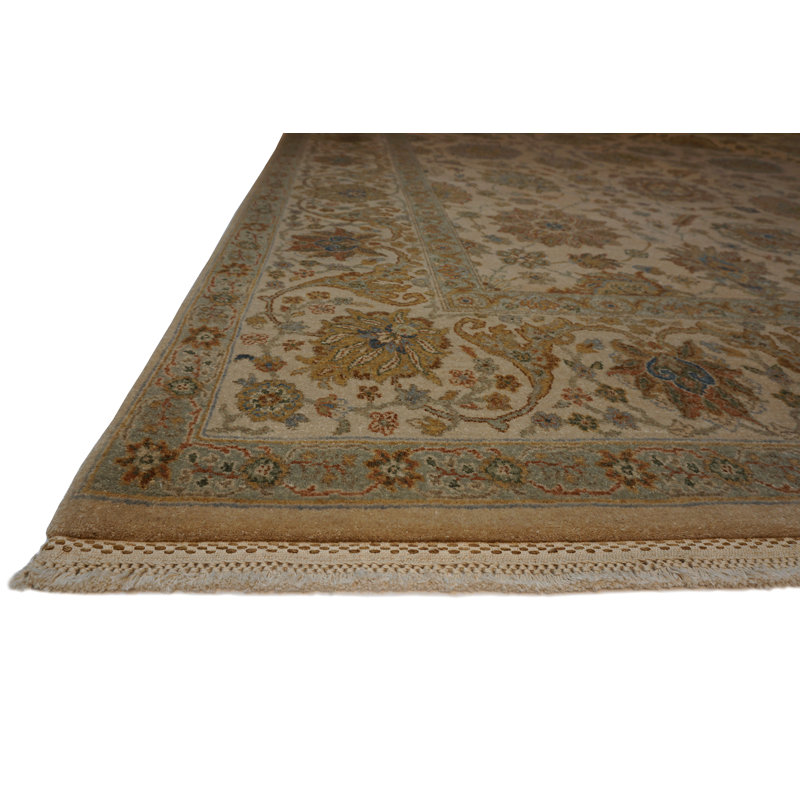 Cote D’Azure Hand Knotted Wool Area Rug, Rectangle 6' x 9'