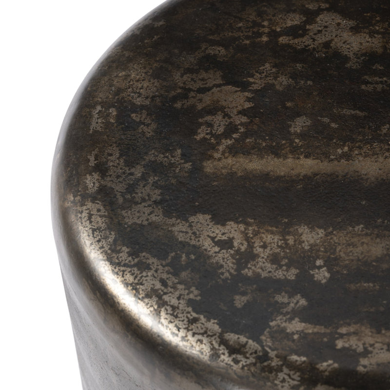 Venetia Outdoor End Table, Distressed Bronze