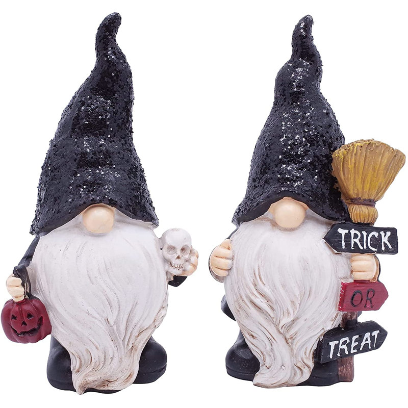 Statue de gnomes de jardin Kadar Halloween