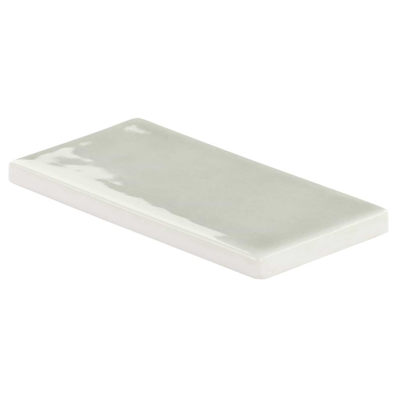 Nabi Subway 3X6 Crackled Glossy Glass Tile, Tundra Gray