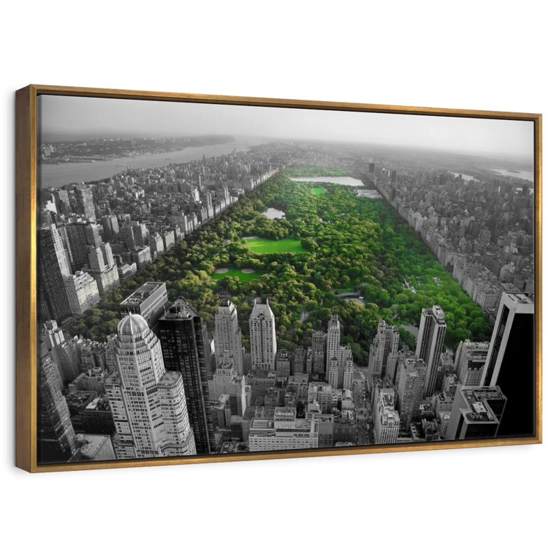 Central Park Pop, 25" X 17", Floating Frame Gold
