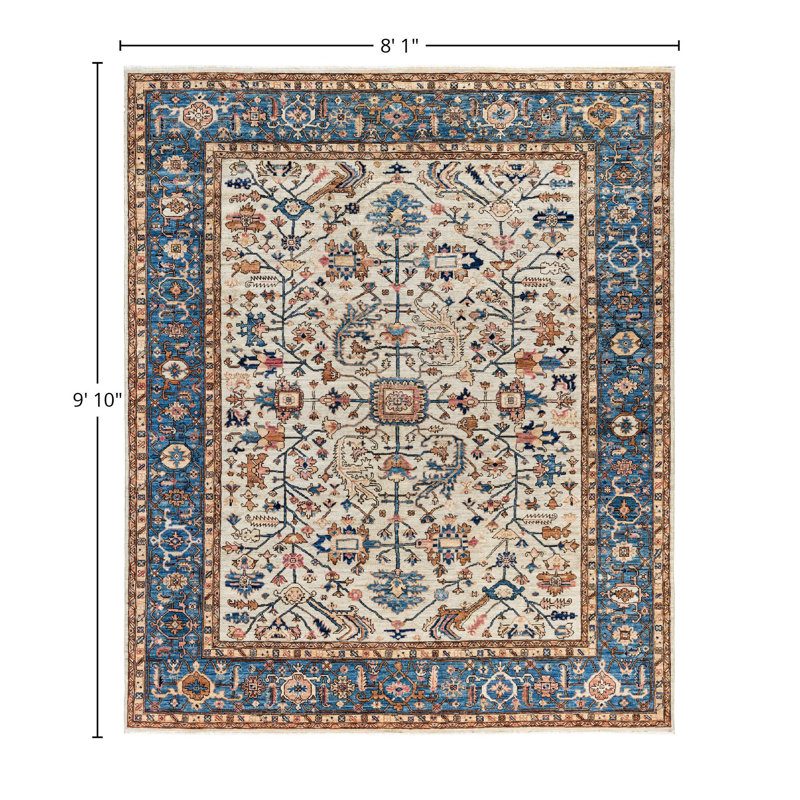 Serapi One-of-a-Kind 8' 1" X 9' 10" Hand Knotted Area Rug