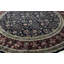 Wool Oriental Area Rug in Navy/Wine