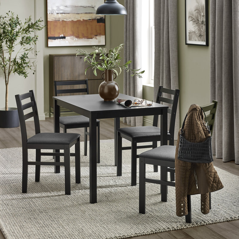 4 - Person Dining Set, Black
