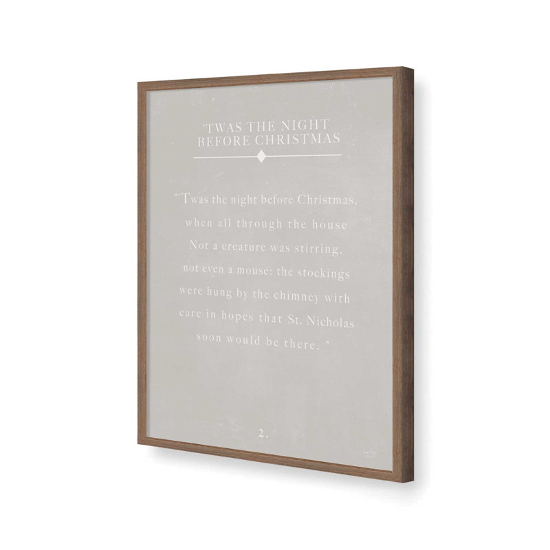 «Twas the Night Before Christmas» par Lux + Me Designs, reproduction d'art, 24 W x 32 H, Brown, Framed Print