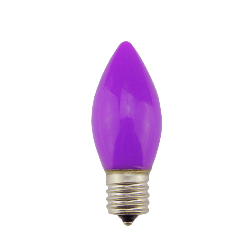 Opaque C9 Christmas Replacement Bulbs, Purple