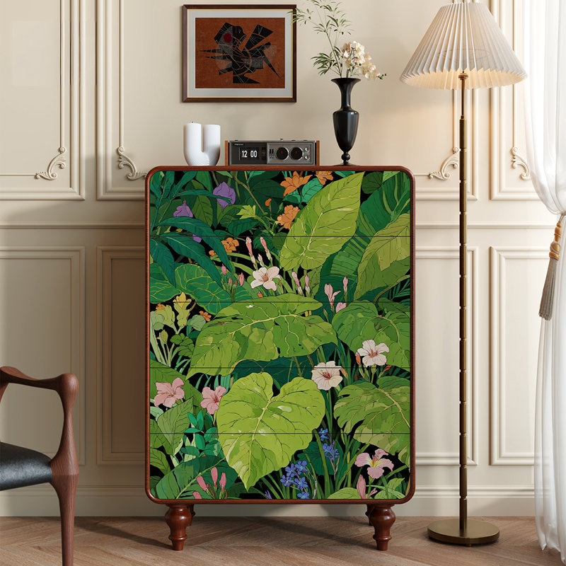 Commode à cinq tiroirs Floral
