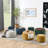 Round Storage Ottoman, 2 In 1 Function, Work As End Table And Ottoman,With Small Seat (25"X25"X14.7")-1952186147-1952186146