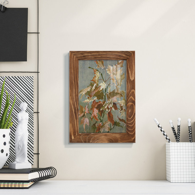 Automne antique II - impression encadrée avec verre, L 4 po x H 6 po x P 1 po, Cadre noyer