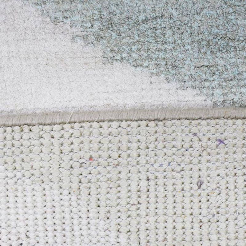 Tapis d'intérieur géométrique en viscose noué à la main de qualité supérieure