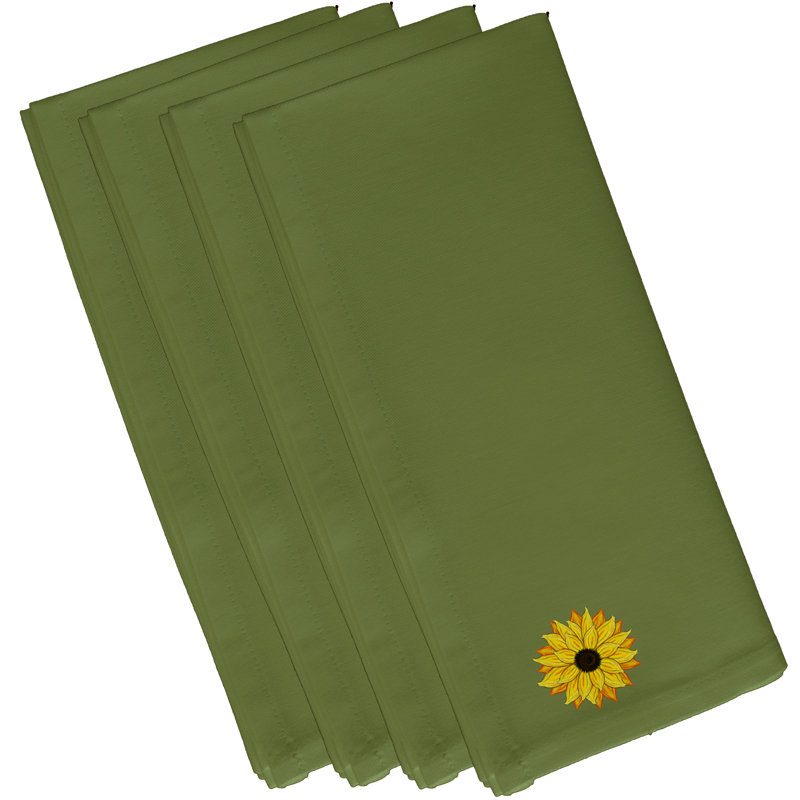 Ensemble de serviettes 4 pièces Vieux, L 18 po x L 18 po, Vert