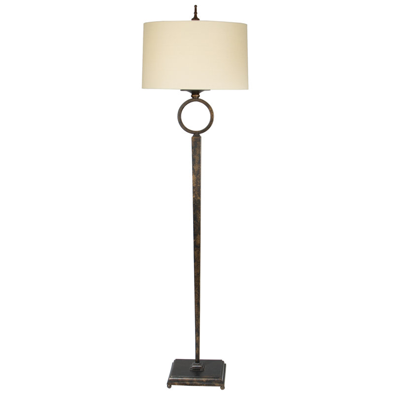Peering Floor Lamp,  Oatmeal, Bronze