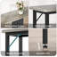 Grey Industrial Console Table, Narrow Sofa Table With Adjustable Feet, Sturdy Iron Frame & Engineered Wood, Perfect For Entryway, Living Room, Hallway, 43.3" X 9.1" X 29.5"