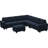 Shavera 7 - Piece Large L Shaped Velvet Modular Sofa Living room Corner Sofa Sectional Couch with Storage Ottoman-2103231461