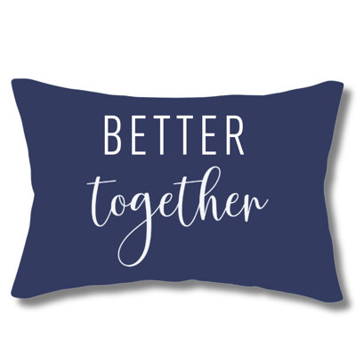 Better Together - Decorative Typography Pillow