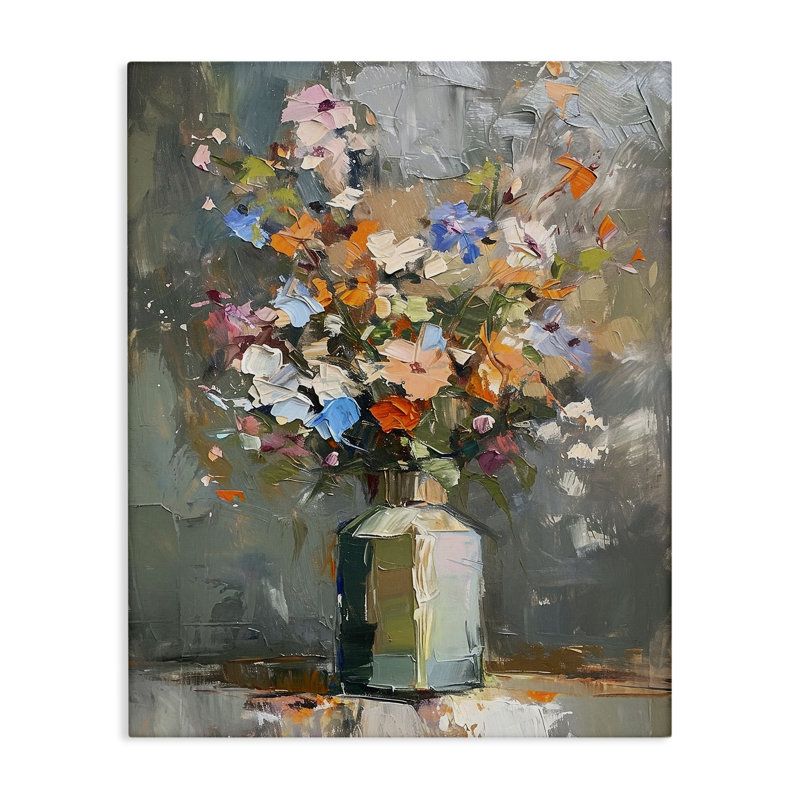 "Mixed Bold Bouquet", art mural par Ramona Murdock, H 30 po x l 24 po