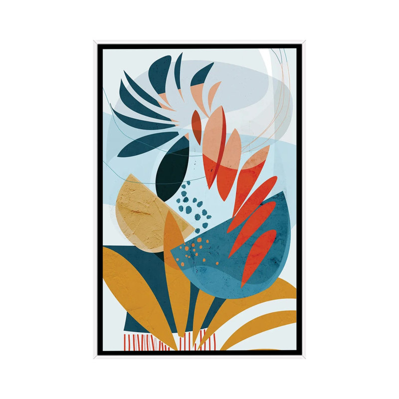 Plantes tropicales_1PC6, Cadre flottant blanc, H 26 po x l 18 po