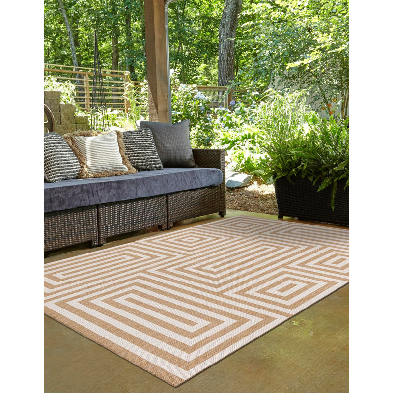 Tapis contemporain de style taupe Bello, Rectangle 2 pi x 3 pi 1 po