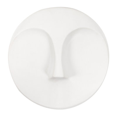 Décoration murale ronde en céramique blanche 10 "Aralene