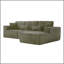 Canapé modulaire de 109 po, canapé modulaire Cloud avec assise profonde, canapé modulaire en L moderne avec méridienne droite, canapé rembourré pour salon, sans assemblage, (vert)-1505705522
