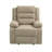 Ameiah Upholstered Beige Chenille Manual Push Back Recliner Chair with Wingback-2142826880
