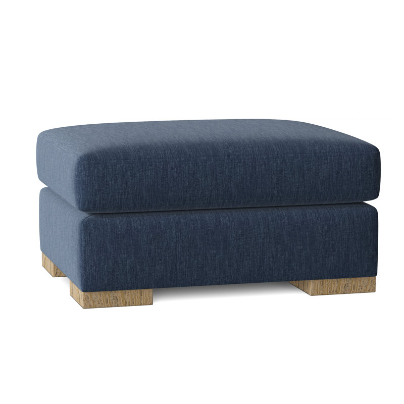 Repose-pieds Branam, Naturel, Denim Key
