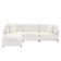 118.5” Oversized Cloud Modular Sectional Down Filled 4-Seater L Shape Sofa