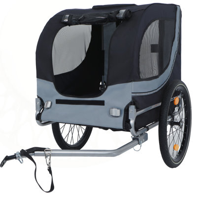 Large All-Terrain Folding Bike Trailer for Dogs, 66LB Capacity, Durable Steel Frame for Cycling and Outdoor Adventures