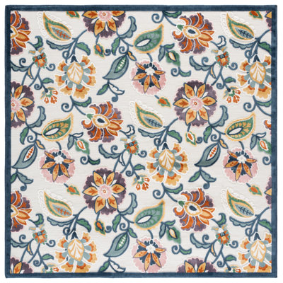 Tapis Cabana 432 à motif floral pour intérieur/extérieur