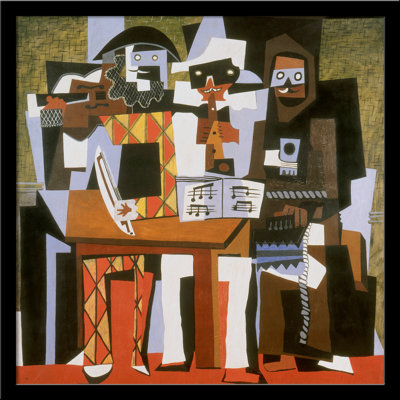 « Three musiciens » par Pablo Picasso-impression d’art graphique encadrées sur papier