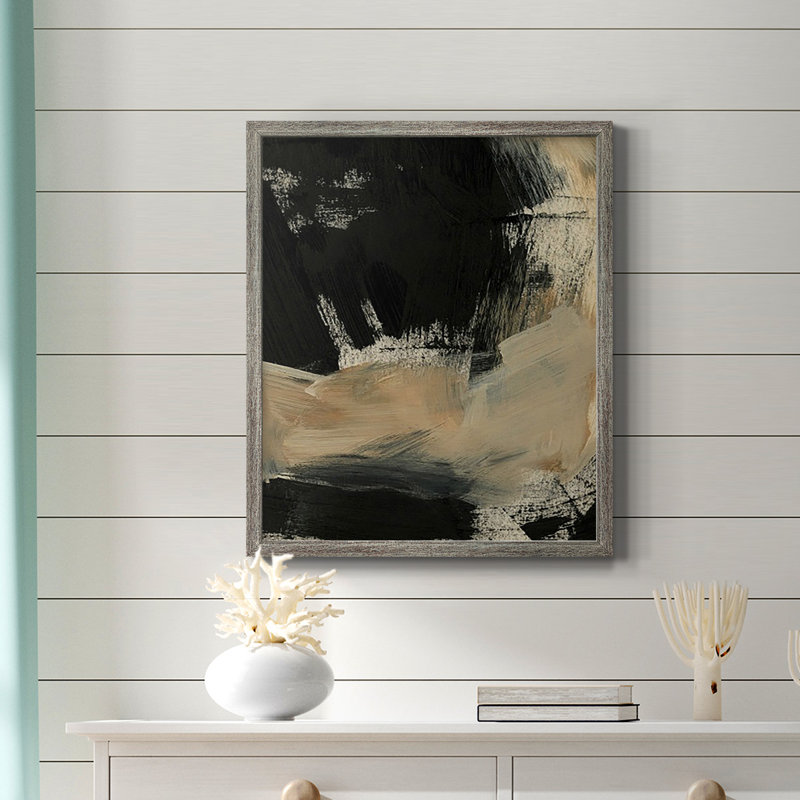 Baked Paintstrokes VI Premium Framed Canvas - Ready to Hang, Grey, 24" H x 20" W