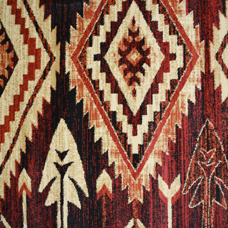 Tapis rouge Alleyna Southwestern, Rectangle 2 pi 3 po x 7 pi 7 po
