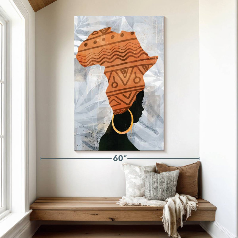Leisha Tribal Print Headwrap, 51" H x 34" W