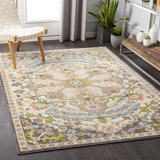 Jamieson Oriental Charcoal/Cream Area Rug