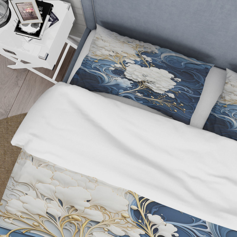 Ensemble de housse de couette en microfibre / polyester, Housse de couette pour grand lit et 2 taies décor