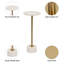 Layla Marble End Table - Side Table Perfect for Any Living Room, Bedroom, or Office-781131953