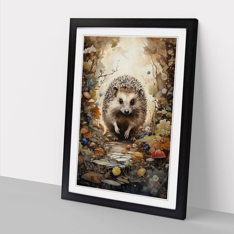 Hedgehog Expressionism - Framed Print