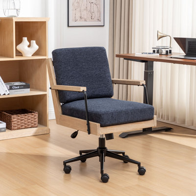 Swivel Solid Wood Office Chair by 17 Stories