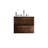 Modern Bathroom Vanity 24" - Walnut, Ceramic Sink, Silent & Elegant Vanity: Walnut With Functionality