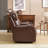 72.04" W Top Genuine Leather Power Reclining Loveseat With Adjustable Headrest, Built-In Cup Holders, Console, USB & Wireless Charging-365806690