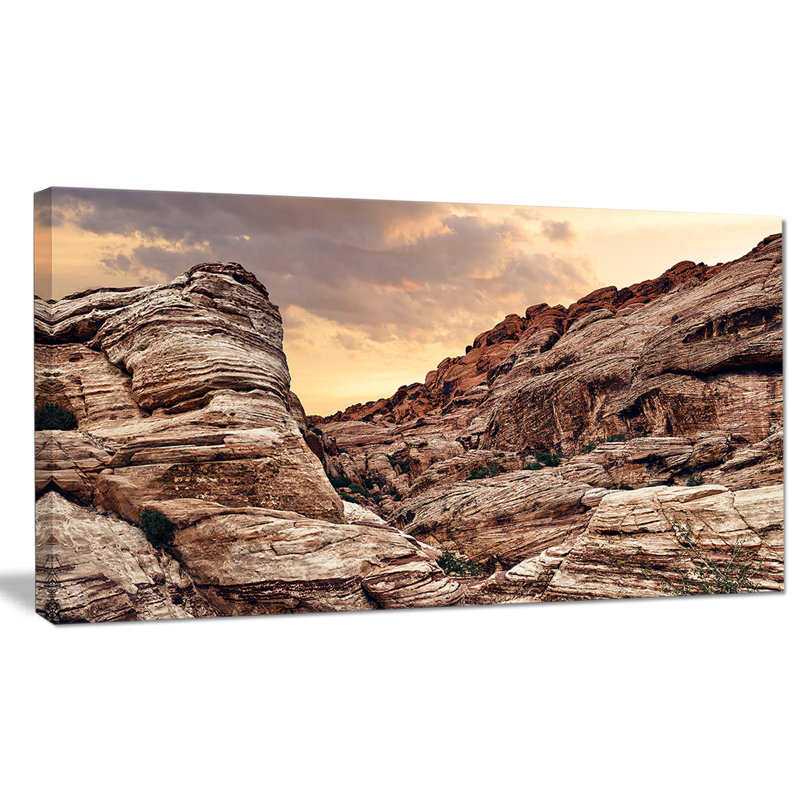 « paysages rouge rock canyon », reproduction de photo sur toile tendue, H 16 po x l 32 po x P 1 po