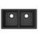 Elkay Quartz Classic 33" x 18-1/2" x 9-1/2" Double Bowl Undermount Sink, Matte Black