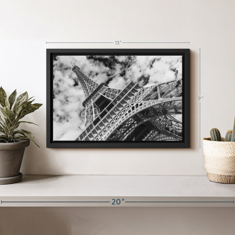 «Tour Eiffel Cloudscape Wall Art», H 9 po x l 13 po