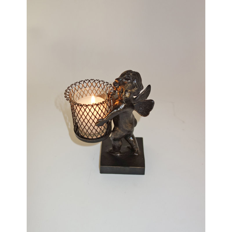 Bougeoir de table en fer 7 "avec chandelle inclus