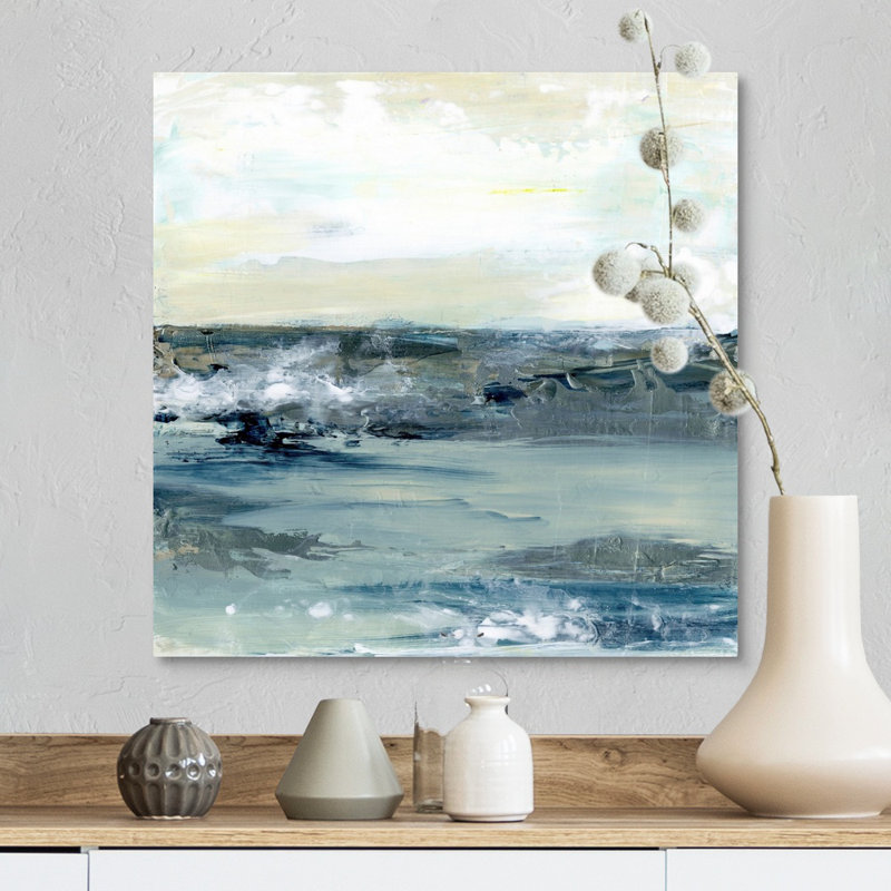 Reproduction d’art sur toile, "Coastal blues I" par Lila Bramma, Toile tendue, H 16 po x l 16 po x P 1,25 po